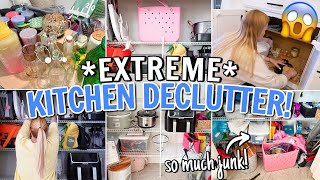 EXTREME kitchen declutter! 😱 📦 every cabinet, drawer & closet CLEANED OUT!