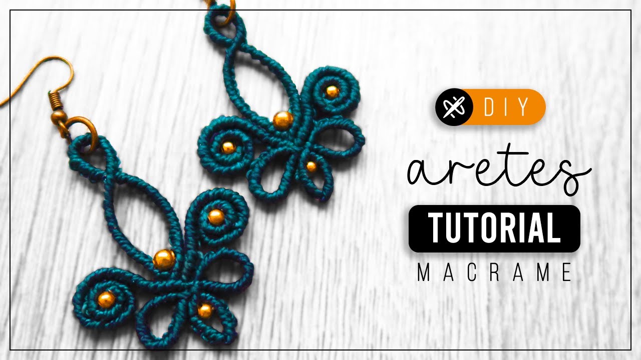 DIY Aretes Amelia » ⚜️ tutorial | como hacer aretes de hilo #221 - YouTube