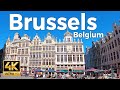 Brussels, Belgium Walking Tour (4k Ultra HD 60fps)