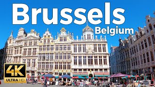 Brussels, Belgium Walking Tour (4k Ultra HD 60fps) – With Captions