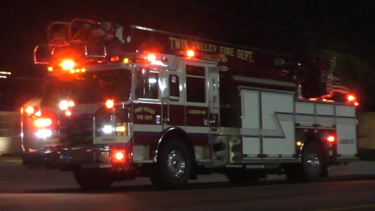Twin Valley Fire Department Ladder 69 & Engine 69-1 Responding 1/8/20