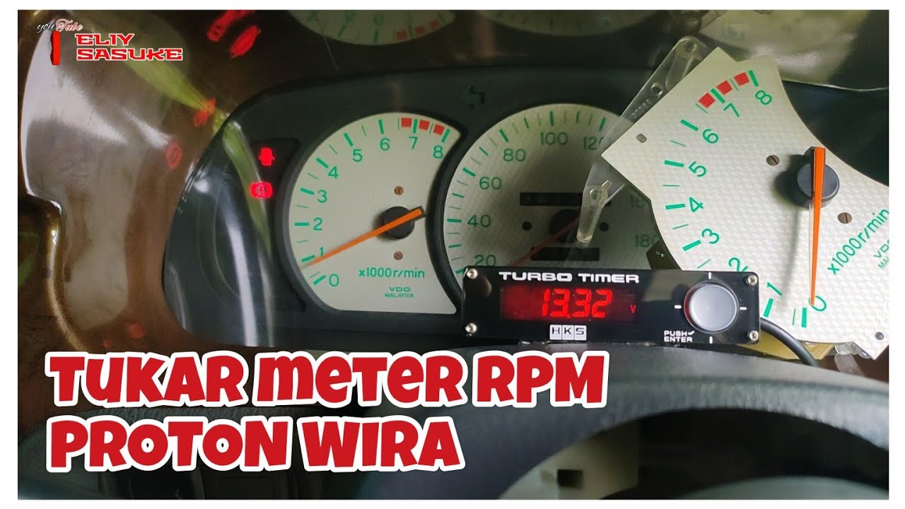 Tukar meter RPM plug and play PROTON WIRA AEROBACK - YouTube
