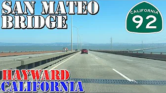 San Mateo - Hayward Bridge - California - 4K Infrastructure Drive