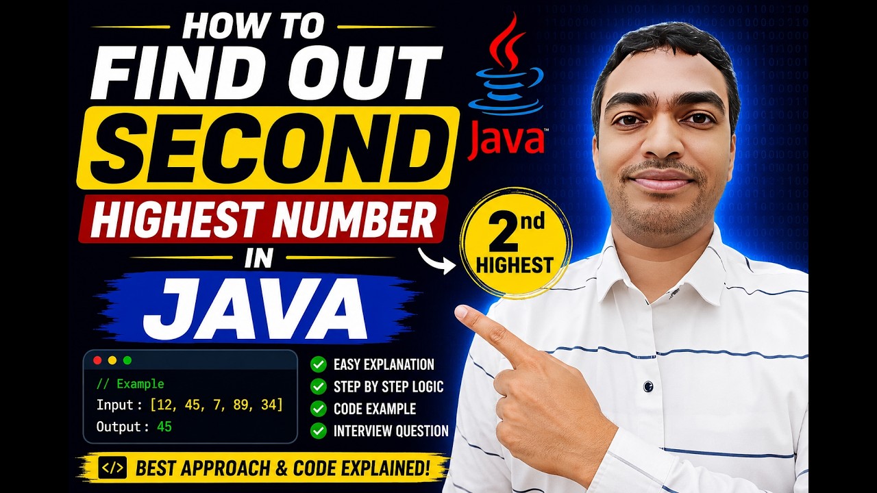 How to Find Second Highest Number in Java 🔥⚡🔥💥🔥🚀 - YouTube