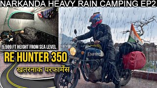 Heavy Rain Camping | RE Hunter 350 | Heavy Rain Bike Ride | Himachal Off Road | EP 02