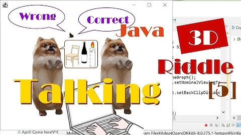 Java 3D: How to Make April Say, "Correct" or "Wrong" Depending on Ponta