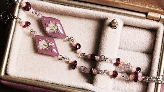 【UVレジン】1月の誕生石ガーネットとかすみ草のマスクストラップの作り方✧How to make resin jewelry✧Mask chain【DIY】