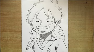 How to draw Luffy step by step || One Piece Anime Art
