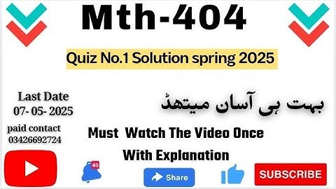 Mth404 Quiz 1 2025 💯 percent correct Answers