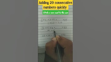 How to add 20 consecutive nos. quickly 😲/Number System #maths #shorts #competitiveexams