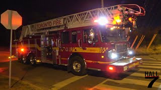 Toronto Fire Services - Pumper 221 & Aerial 221 Responding
