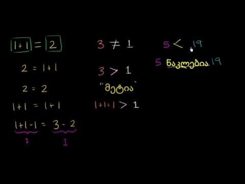 მეტობის და ნაკლებობის ნიშნები