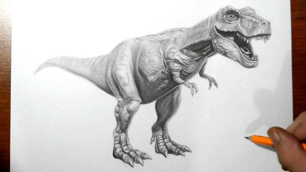 Dinosaur, Pencil Sketch - Arthub.ai