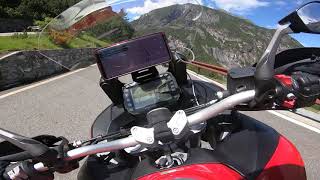 On board Multistrada on Gavia-Stelvio pass