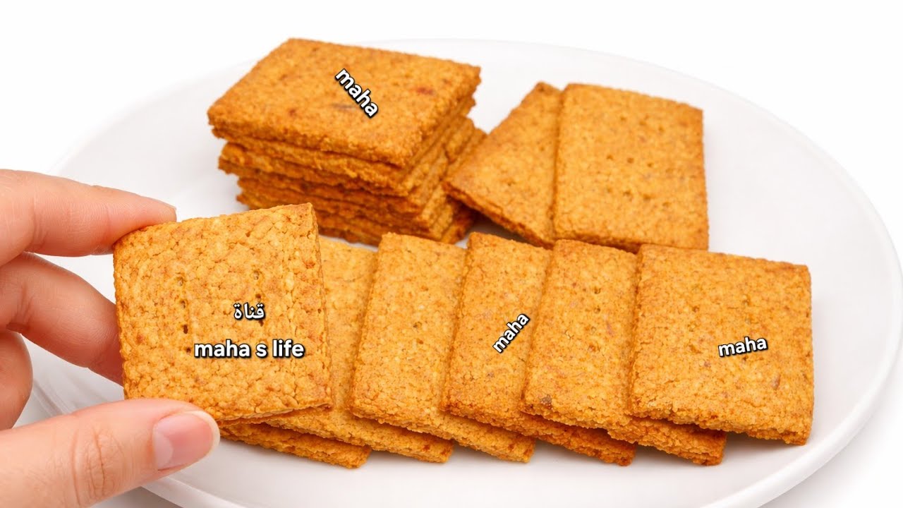 تخيل تاكل 5 قطع وتخس😱بسكوت التمر بدون بيض لا سكر لا زبده ولا سمن