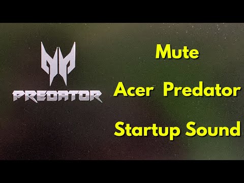 How to turn off startup sound on acer predator helios laptop