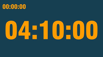 4 hour 10 minute timer (with end alarm, time elapsed and progress bar)