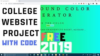Background Color Gradient Generator College Website Project in HTML CSS and JavaScript