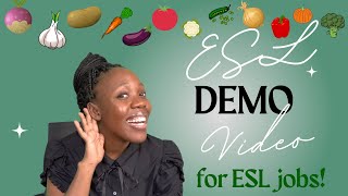 Teaching English Demo Lesson Video - Vegetables