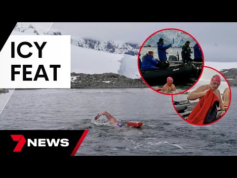 Aussie swimmer conquers the South Pole in budgie smugglers | 7 News Australia