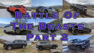 Battle of the Beasts Part 2: Escalade vs QX80 vs LX600 vs more!