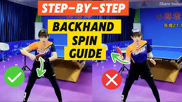 Stapsgewijze backhandspingids