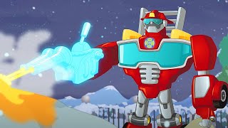 Clearing out the Snow | Rescue Bots | Season 3 Episode 1 | Kids Cartoon | Transformers Junior