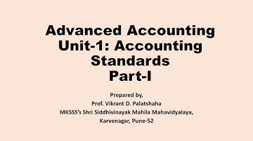 Unit 1 Accounting Standards TYBCOM Adv  Acc