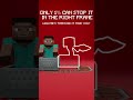 Only 1% Can Stop the Minecart! 😁 #3d #minecraft #animation