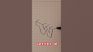 3D Letter W Drawing ✨ Step by Step Guide #shorts