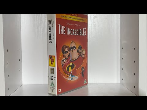 Opening Closing To The Incredibles UK Rental VHS 2005