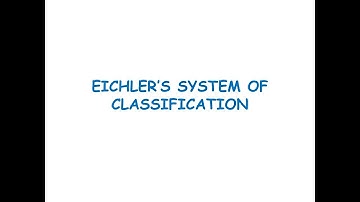 Eichlers system of classification