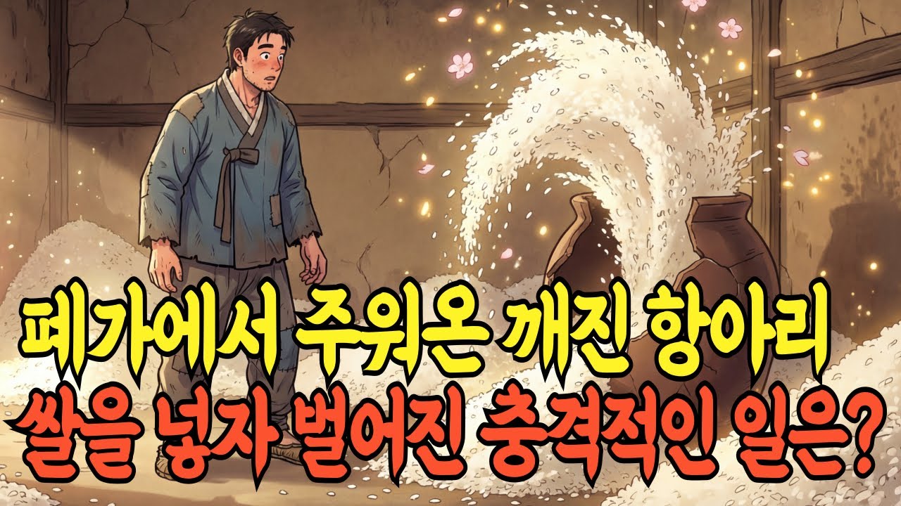 폐가에서 주워 온 깨진 항아리, 쌀을 넣자 벌어진 충격적인 반전은? l 야담 민담 전설 옛날이야기 오디오북 수면동화