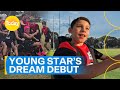 Young footy player with cerebral palsy kicks first goal | Today Show Australia