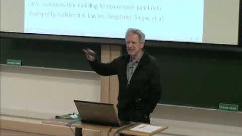 Prof. Tom Snijders | Continuous-time statistical models for network panel data