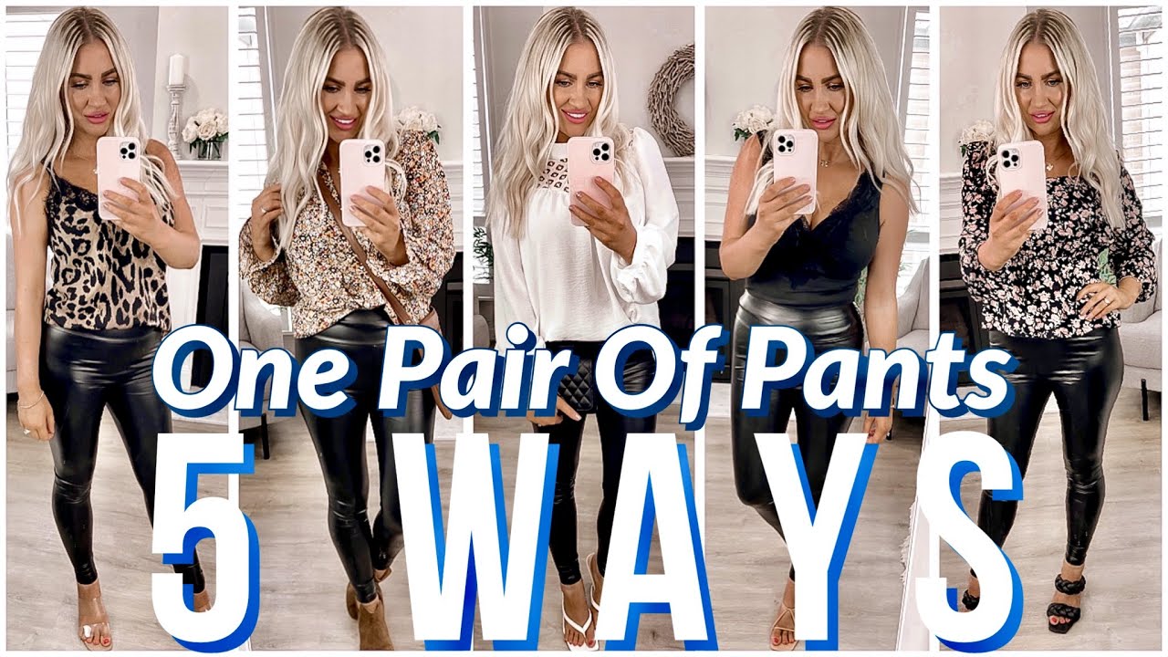 CUPSHE TRY ON HAUL 2023, 5 ways to style faux leather leggings, Autumn  Lookbook