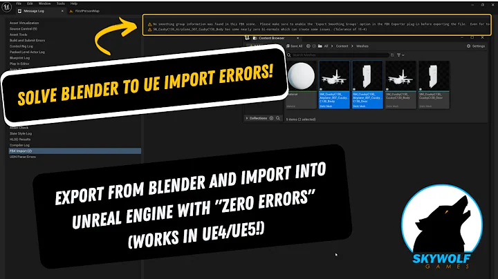 Solve Blender to UE Export & Import Errors