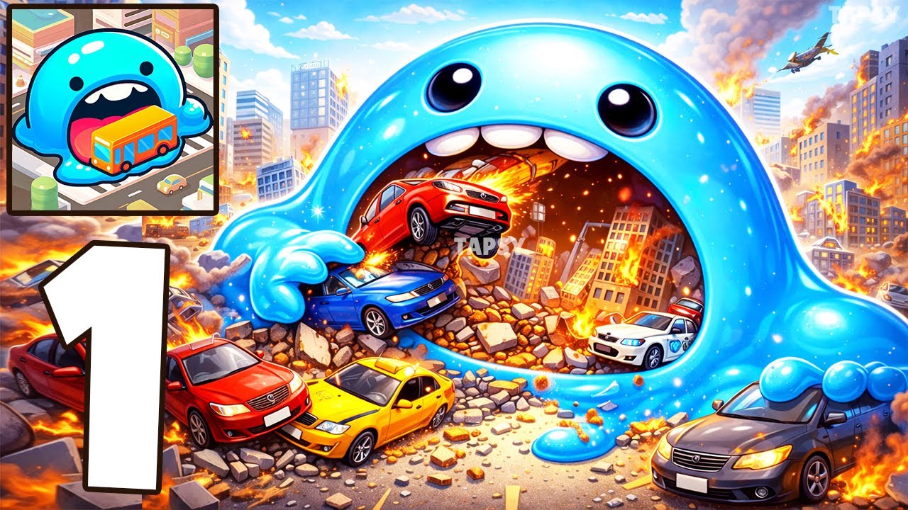 🟢Super Big Slime Black Hole Gameplay Walkthrough Part 1 – Satisfying Slime Absorption (Android,iOS)