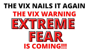 Stock Market CRASH: The VIX Warning that Extreme Fear is Coming! The VIX Predicting Another Selloff