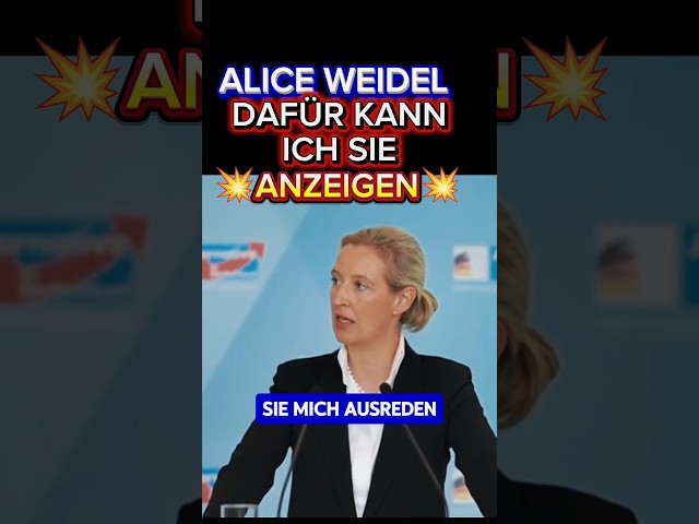 💥 WEIDEL droht REPORTERIN mit ANZEIGE ⚡ #Afd #weidel #starmer #merz #2026 #cdu #spd #wm2026 #politik