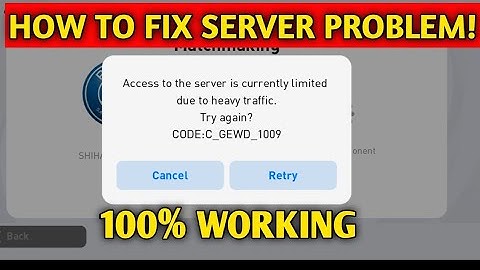 How to fix access to the server is currently limited due to heavy traffic | Pes2021 mobile