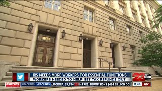 IRS needs more workers for essential functions