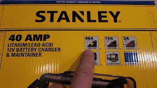 Stanley Battery Charger with 40A Engine Start