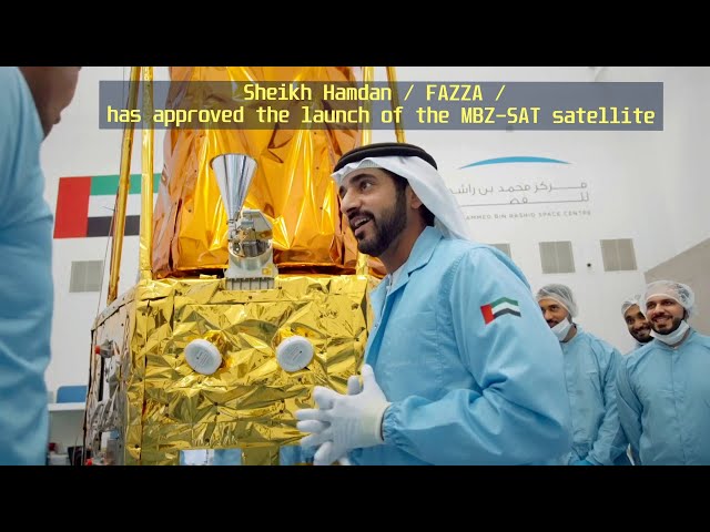 Sheikh Hamdan / فزاع FAZZA /  has approved the launch of the MBZ-SAT satellite 🛰 class=