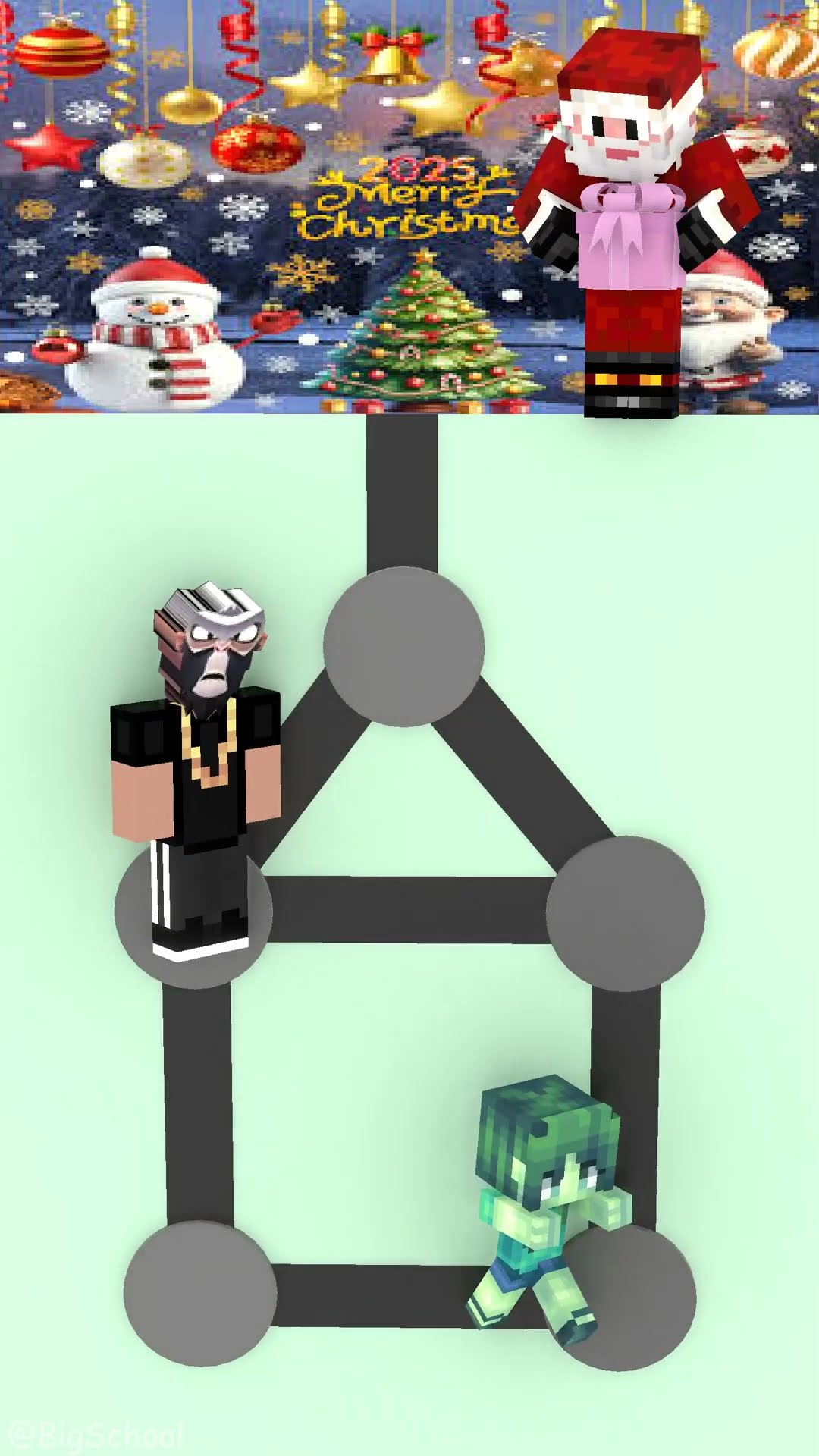 Challenge to escape Lucy Simian and get the gift box from Santa Claus! ?