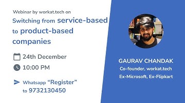 Switch from service-based companies to product-based companies | Full Roadmap