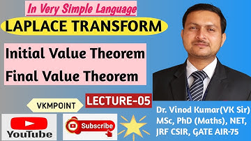 Initial and Final Value Theorem Laplace Transform | LAPLACE TRANSFORM | MATHEMATICS | VKMPOINT | L-5