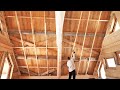 Off Grid LOG CABIN Build / Installing The Roof Insulation (S 3 Ep 4)