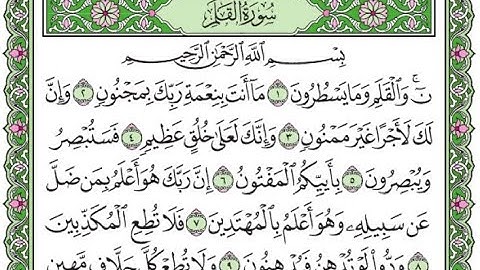 تكرار سورة القلم الآيات من 1 إلى 8