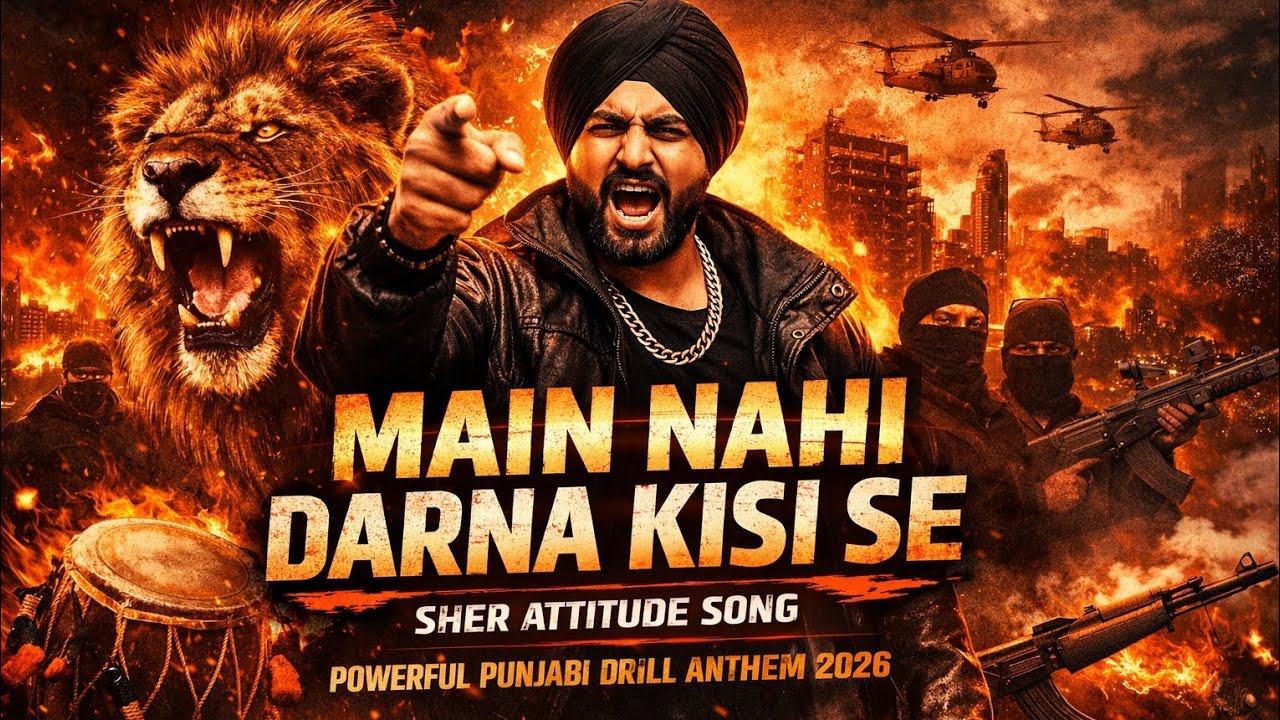 Main Nahi Darna Kisi Se 🦁 | Powerful Punjabi Drill Anthem 2026 | Sher Attitude Song 🔥